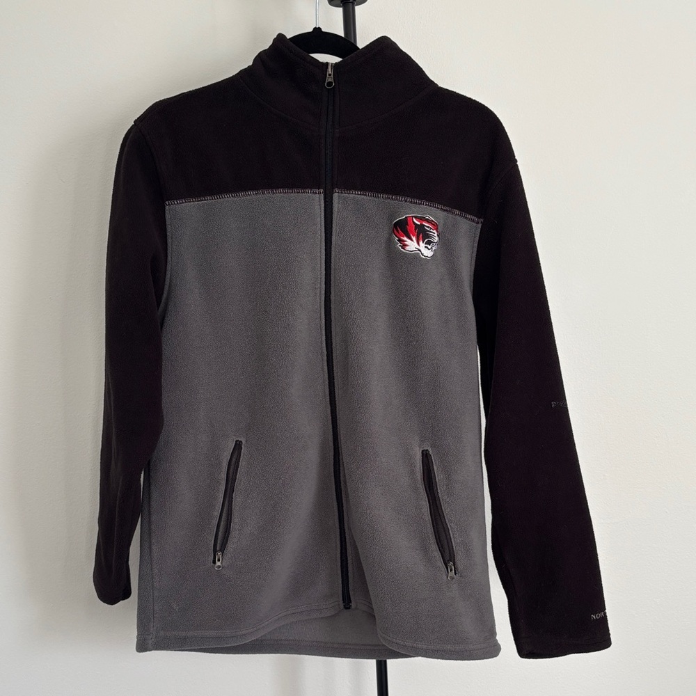 North & Acrux Gray and Black Zip-Up Fleece Jacket